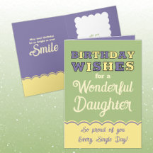 Verjaardag wenst dochter paarse groen