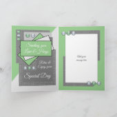 Verjaardag wenst een mooie schoonmoeder groen kaart (Binnen)