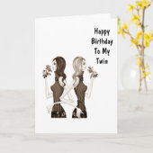 VERJAARDAG WENST MIJN TWEELINGZUS KAART (Gele Bloem)