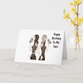 VERJAARDAG WENST MIJN TWEELINGZUS KAART (Gele Bloem)