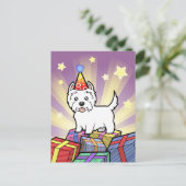 Verjaardag West Highland White Terrier Briefkaart (Staand voorkant)