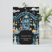 Verjaardag wetenschappelijk experiment wetenschapp bedankkaart (Staand voorkant)