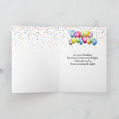 Verjaardag White Duckling in een regenplas Kaart (Binnen)