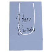 Verjaardag White Kitten in een theekopje Medium Cadeauzakje (Achterkant)