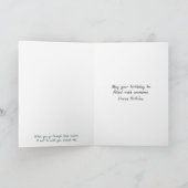 Verjaardag White Peacock in Moonlight Kaart (Binnen)