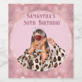 Verjaardag Wijn Gepersonaliseerde Fotolabels Etiket (Enkel label)