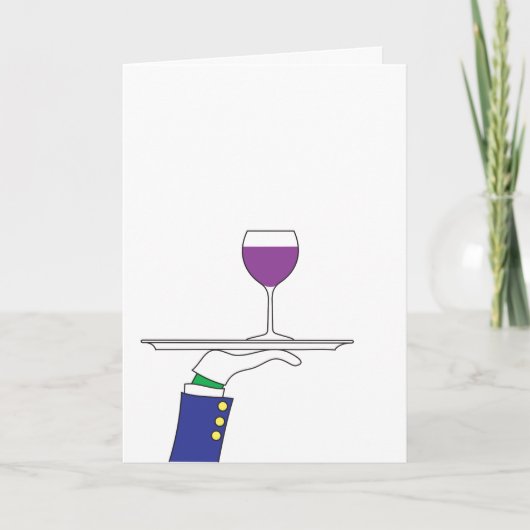 Verjaardag wijn wenskaart kaart (Voorkant)