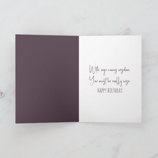 Verjaardag Wijze Uil Op Omheining Post Kaart (Binnen)