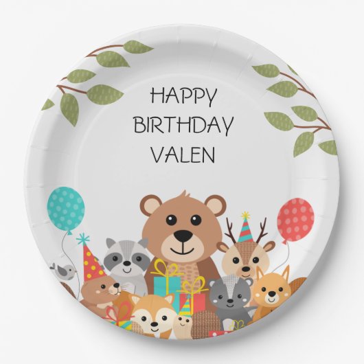 Verjaardag Wild One 1 jaar Papieren Bordje (Voorkant)