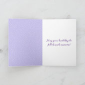 Verjaardag Wildbloemen op Polka dots Kaart (Binnen)