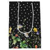 Verjaardag Wildbloemen op Polka dots Medium Cadeauzakje (Achterkant)