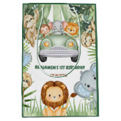 Verjaardag Wilde Een Tropische Jungle Dieren Medium Cadeauzakje (Voorkant)