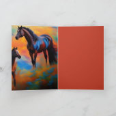Verjaardag wilde paarden kaart (Binnen)