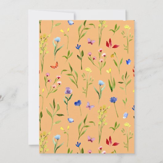 Verjaardag Wildflower ONE 1 jaar Kaart (Achterkant)