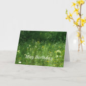 Verjaardag wildflowers-mei kaart (Gele Bloem)