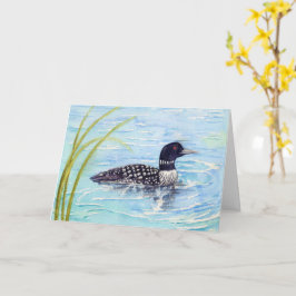 Verjaardag Wildlife Loon Blue Waters Relax Geniet Kaart