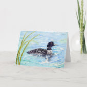 Verjaardag Wildlife Loon Blue Waters Relax Geniet Kaart (Voorkant)
