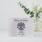 Verjaardag windmolen voor elke gelegenheid briefkaart (Staand voorkant)