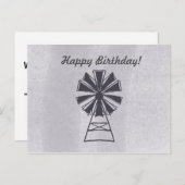 Verjaardag windmolen voor elke gelegenheid briefkaart (Voorkant / Achterkant)