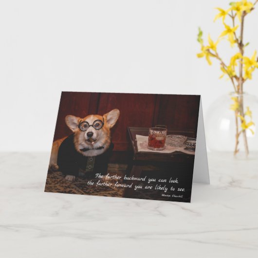 Verjaardag Winston Furchill Kaart (Gele Bloem)