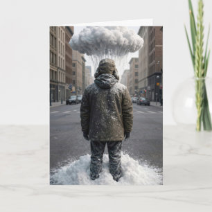 Verjaardag Winter Humor Sneeuw Wolk Kaart