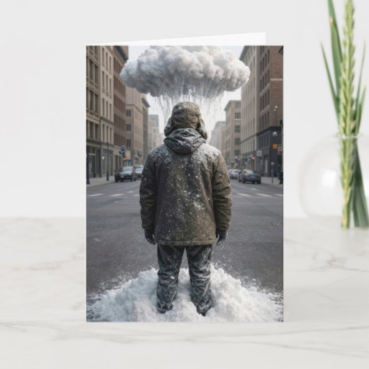 Verjaardag Winter Humor Sneeuw Wolk Kaart (Voorkant)