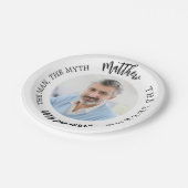 Verjaardag witte foto man myth legende papieren bordje (Gekanteld)