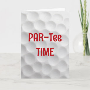 Verjaardag Witte Golfbal Gerimpeld Ontwerp Kaart