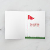 Verjaardag Witte Golfbal Gerimpeld Ontwerp Kaart (Binnen)