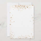 Verjaardag witte gouden ballonnen glitters droppen kaart (Achterkant)