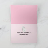 Verjaardag witte kat met linten kaart (Binnen)