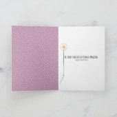 verjaardag witte Perzische kat met madeliefjes Kaart (Binnen)