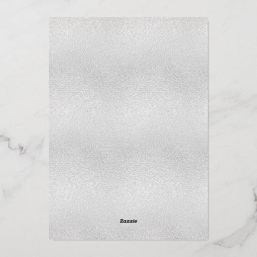 Verjaardag witte zilveren roos gouden bloemrijke e folie uitnodiging (Achterkant)