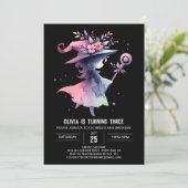 Verjaardag Wizard Aangepaste Waterverf Kaart (Staand voorkant)