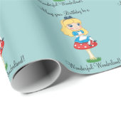 Verjaardag Wonderland Gift Wrapping Paper Cadeaupapier (Rol Hoek)