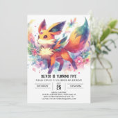 Verjaardag Woodland Boho Fox Kaart (Staand voorkant)