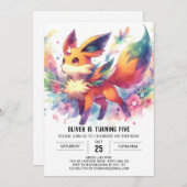 Verjaardag Woodland Boho Fox Kaart (Voorkant / Achterkant)