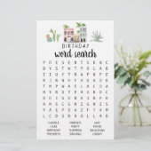 Verjaardag Woord zoek spel Verjaardagsfeestje (Staand voorkant)