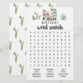 Verjaardag Woord zoekspel Verjaardagsfeest (Voorkant / Achterkant)