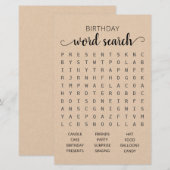 Verjaardag Woord zoekspel Verjaardagsfeest (Voorkant / Achterkant)