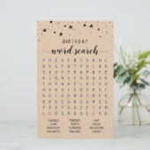 Verjaardag Woord zoekspel Verjaardagsfeest (Staand voorkant)