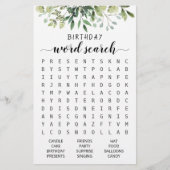 Verjaardag Woord zoekspel Verjaardagsfeest (Voorkant)