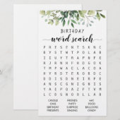 Verjaardag Woord zoekspel Verjaardagsfeest (Voorkant / Achterkant)