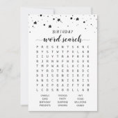 Verjaardag Woord zoekspel Verjaardagsfeest Kaart (Voorkant)
