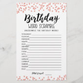 Verjaardag word scramble game met Answers (Voorkant)