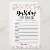 Verjaardag word scramble game met Answers (Voorkant / Achterkant)