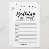 Verjaardag word scramble game met Answers (Voorkant / Achterkant)