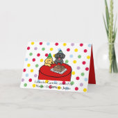 Verjaardag Yellow Lab 2 & Black Lab Kaart (Achterkant)