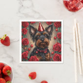 Verjaardag Yorkshire Terrier Dragen Party Pet Servet (Insitu)