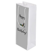 Verjaardag Zak Geschenk Wijn Cadeautas (Voorkant Gekanteld)